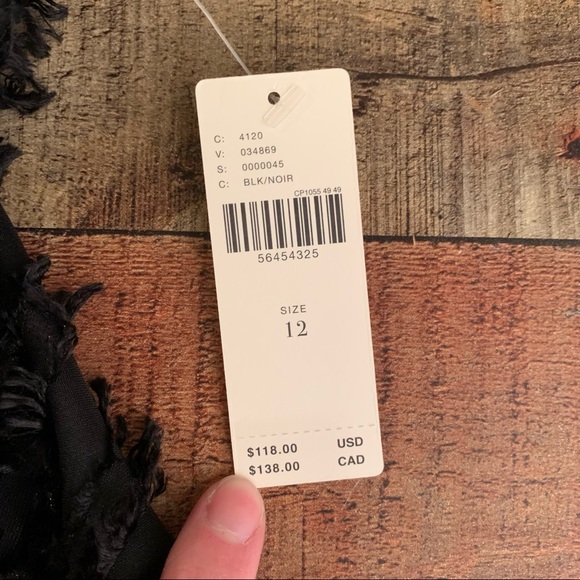 Maeve by Anthropologie black ruffle lined midi skirt - 12 - Picture 4 of 9